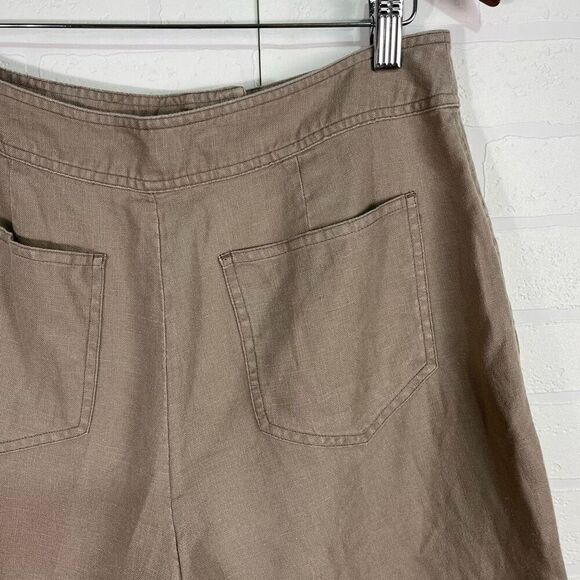 J Jill Women’s linen shorts size 8 light brown summer - Picture 9 of 16